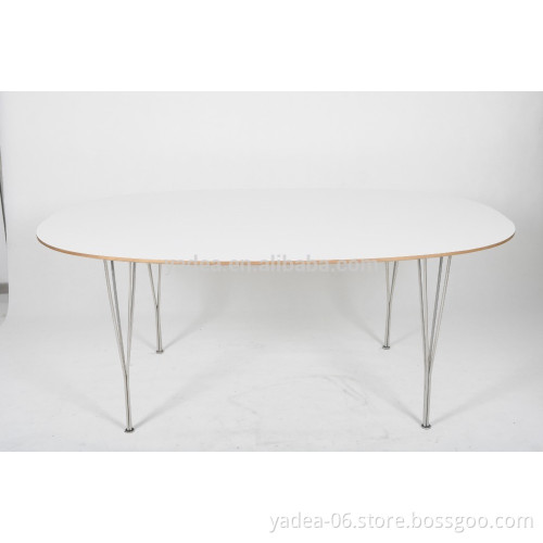 Made in China dining table replica Arne Jacobsen furniture Super Elliptical Table